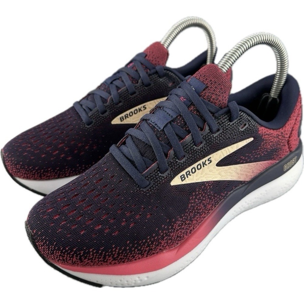 Brooks Ghost 16 Womens US 6 B MED Blue Pink Athletic Running Shoes Gym Sneakers